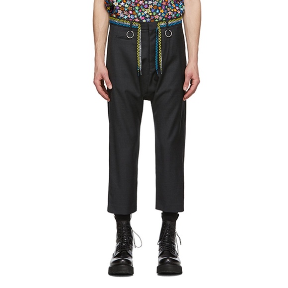 R13 Other - R13 - Grey Shoelace Belt Trousers